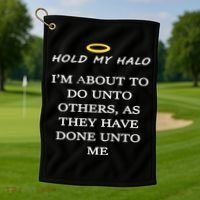 Hold My Halo Golf Towel thumb 1