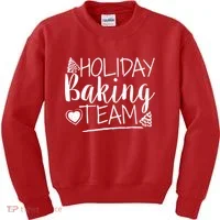 Holiday Baking Team Kids Sweatshirt thumb 0