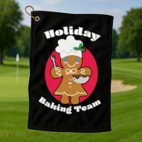 Holiday Baking Team Gingerbread Golf Towel thumb 1