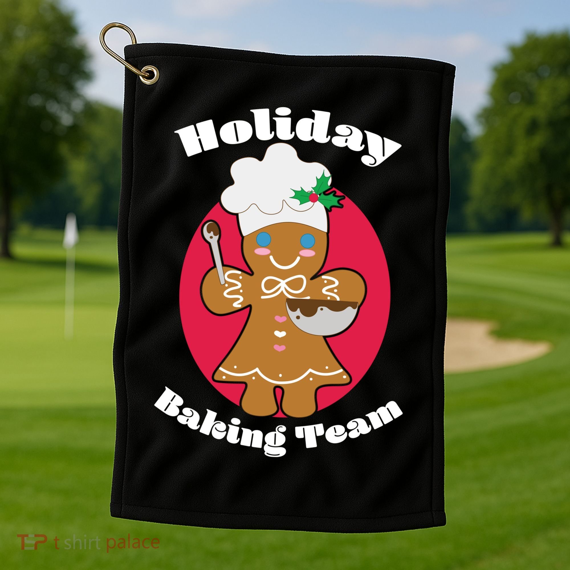 Holiday Baking Team Gingerbread Golf Towel