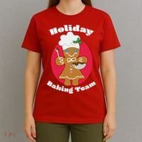 Holiday Baking Team Gingerbread T-Shirt thumb 4