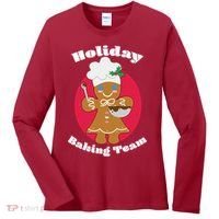 Holiday Baking Team Gingerbread Women's Long Sleeve Shirt thumb 0