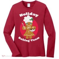 Holiday Baking Team Gingerbread Women's Long Sleeve Shirt thumb 0
