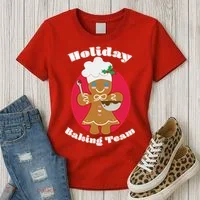 Holiday Baking Team Gingerbread Women's T-Shirt thumb 3