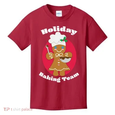 Holiday Baking Team Gingerbread Kids T-Shirt