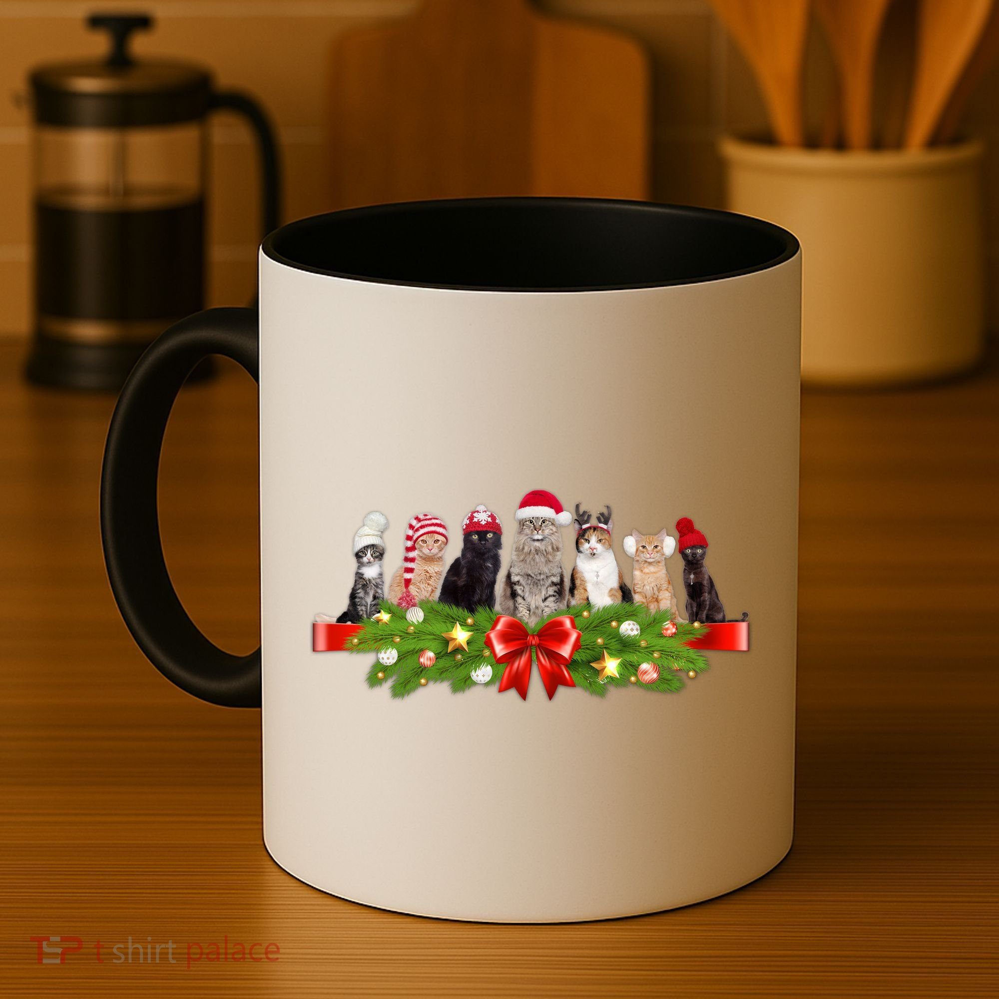 Holiday Christmas Cats Coffee Mug