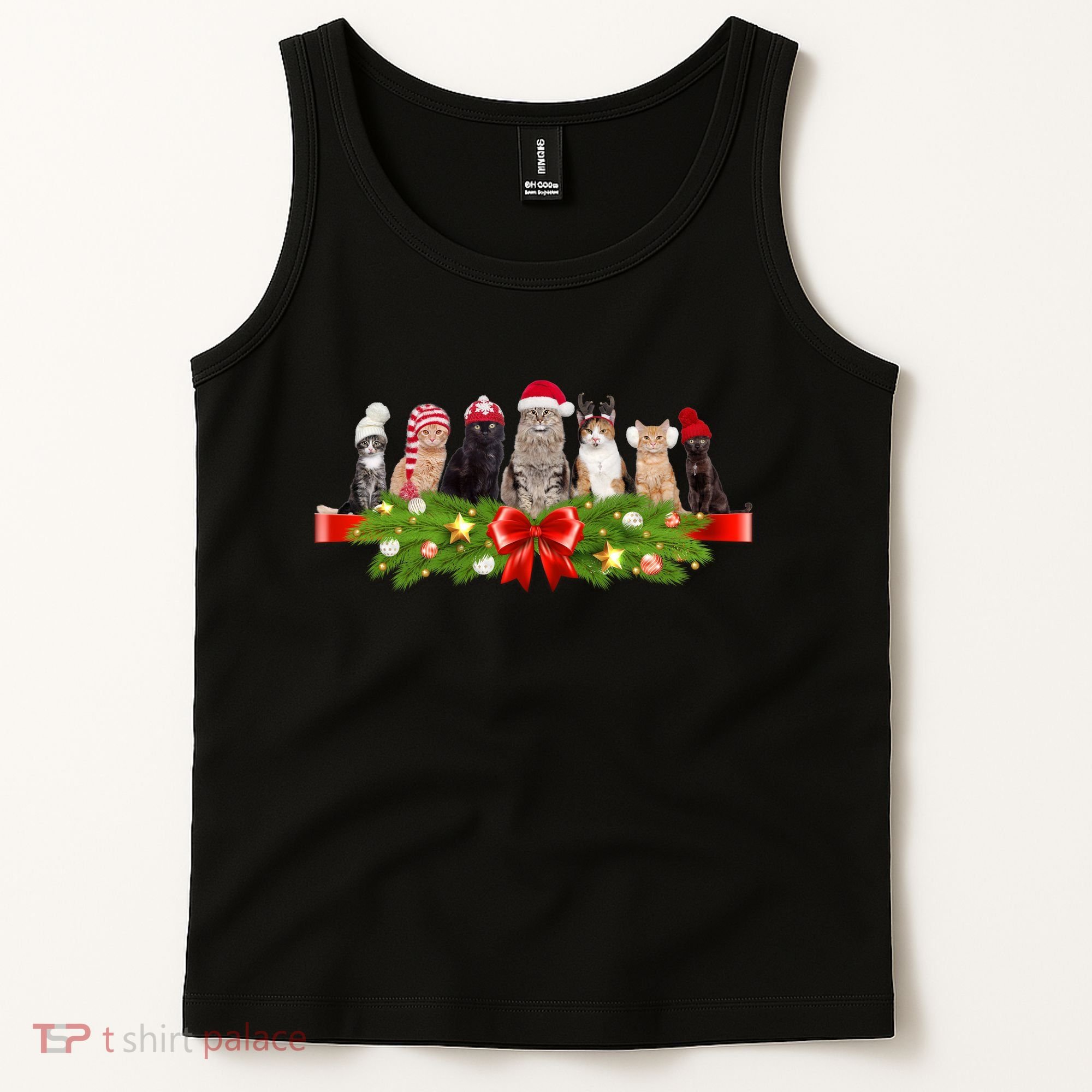 Holiday Christmas Cats Tank Top