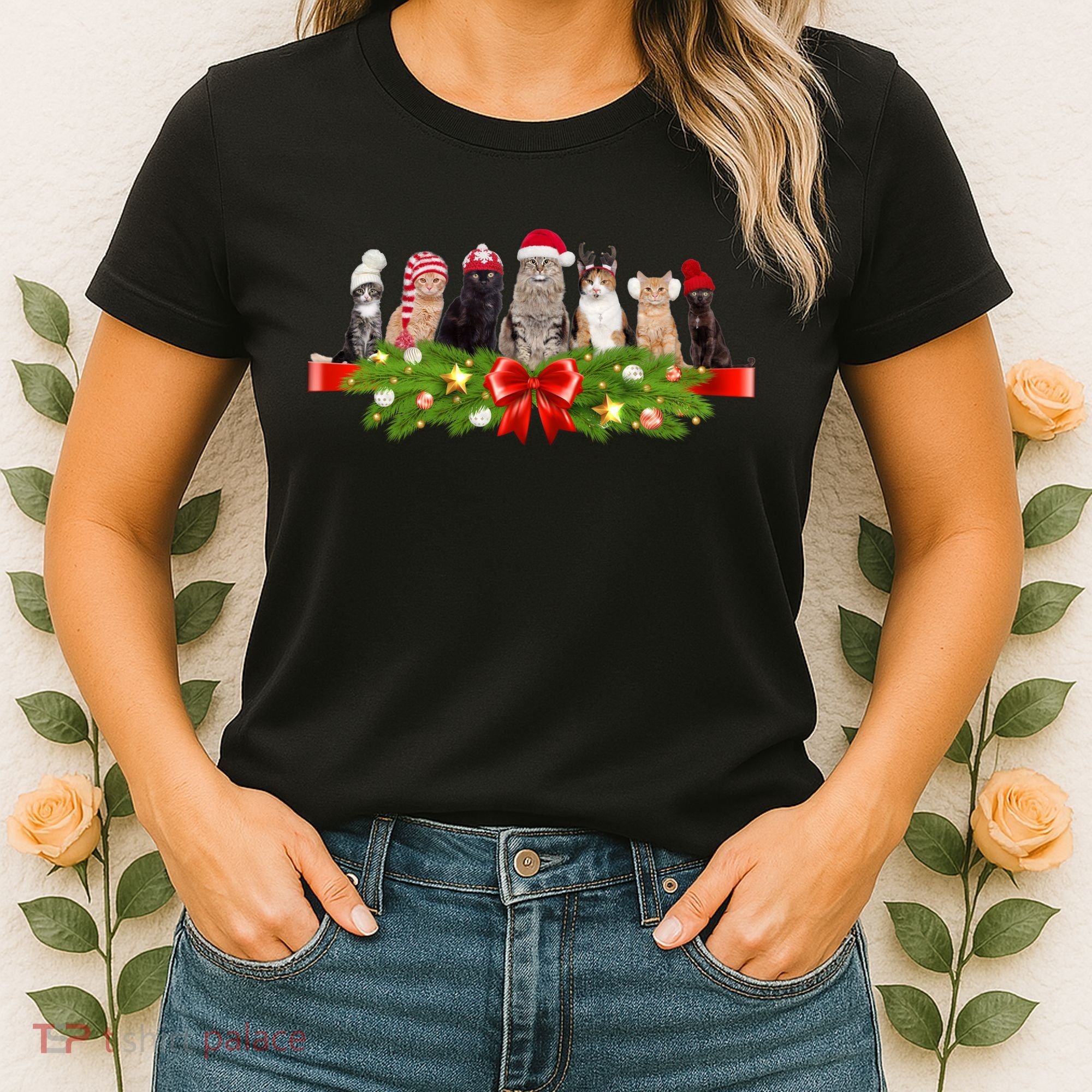 Holiday Christmas Cats Women's T-Shirt