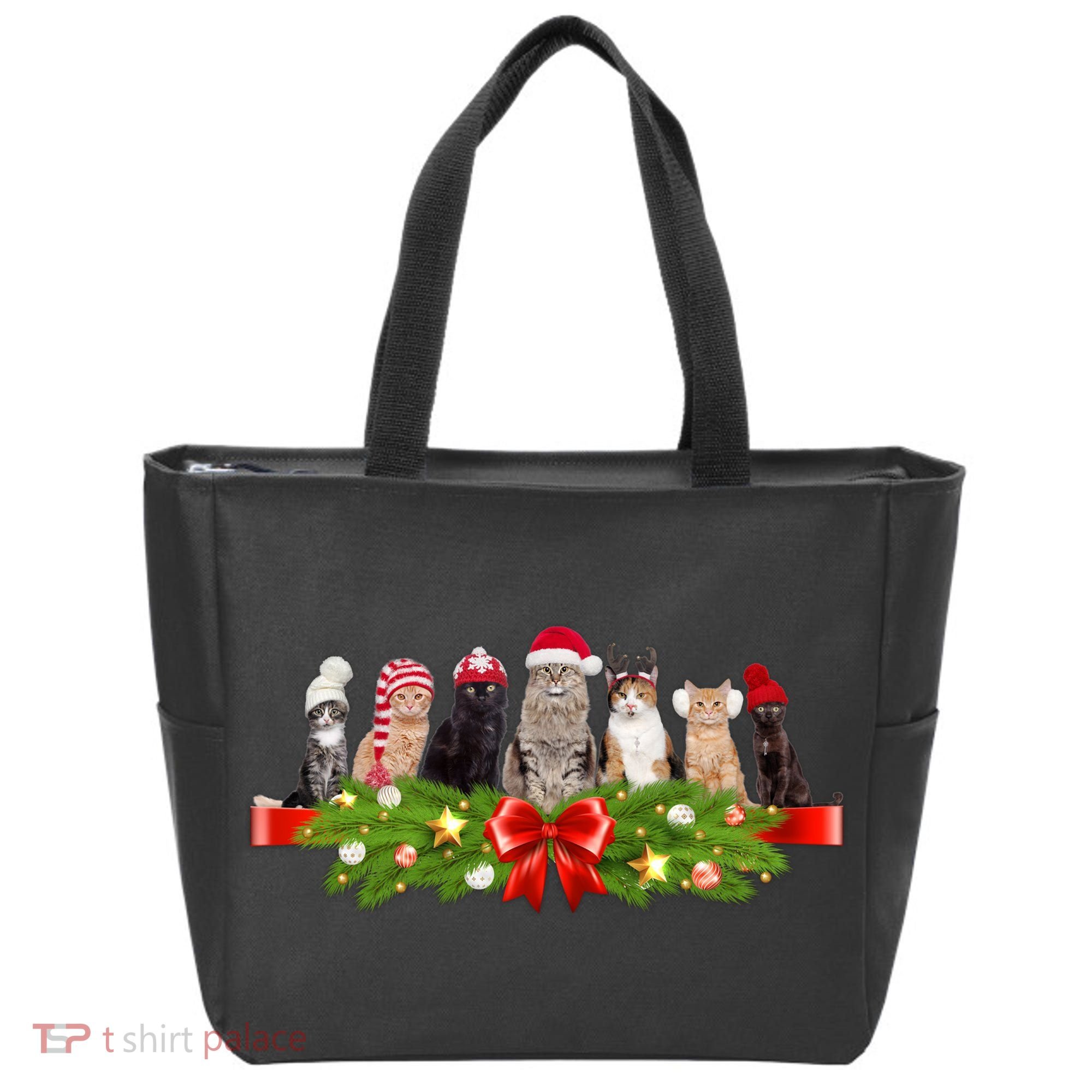 Holiday Christmas Cats Tote Bag