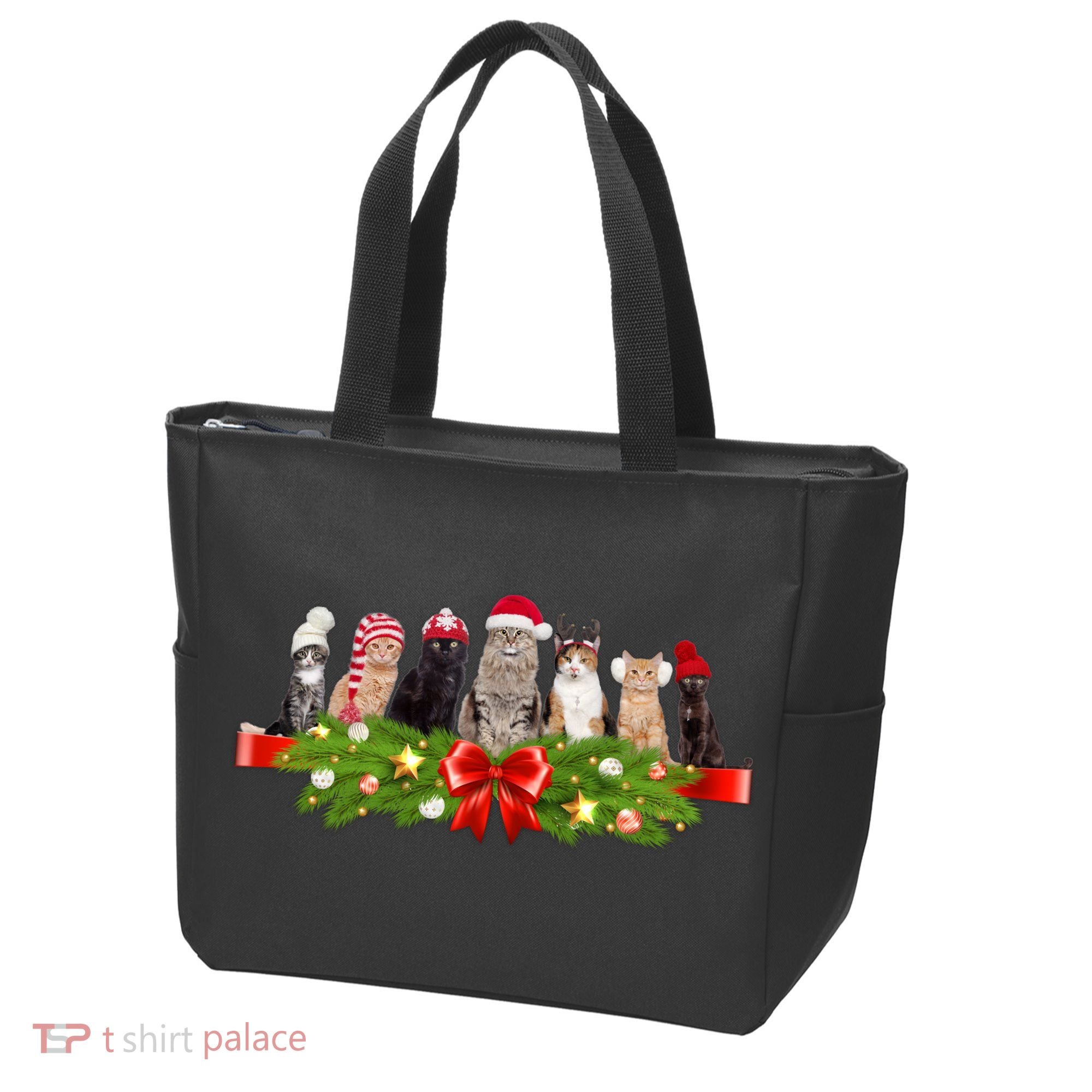 Holiday Christmas Cats Tote Bag