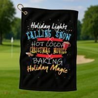Holiday Magic Christmas Movies Golf Towel thumb 1