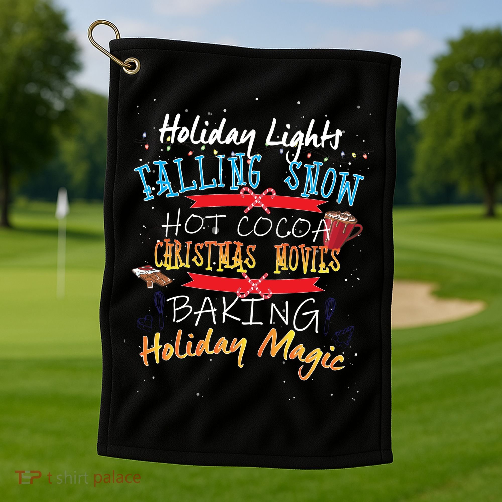 Holiday Magic Christmas Movies Golf Towel