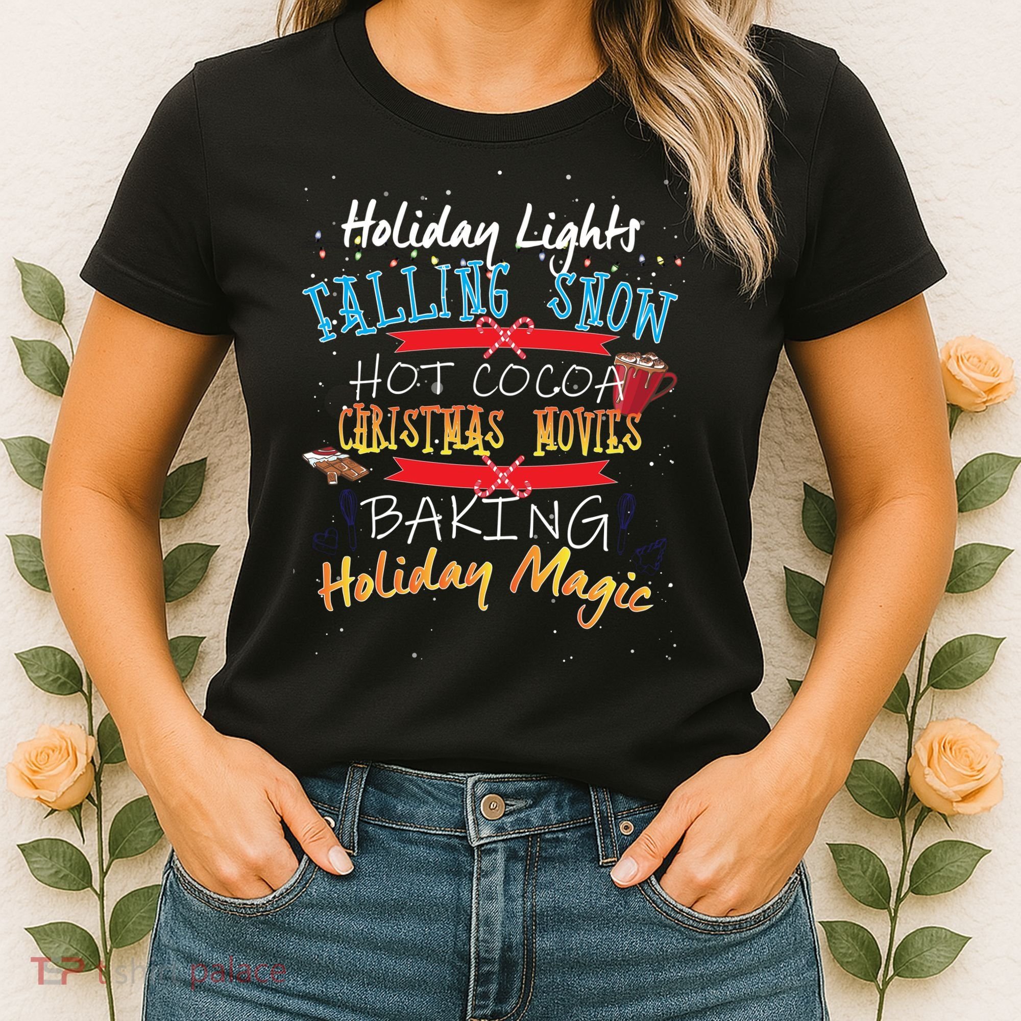 Holiday Magic Christmas Movies Women's T-Shirt