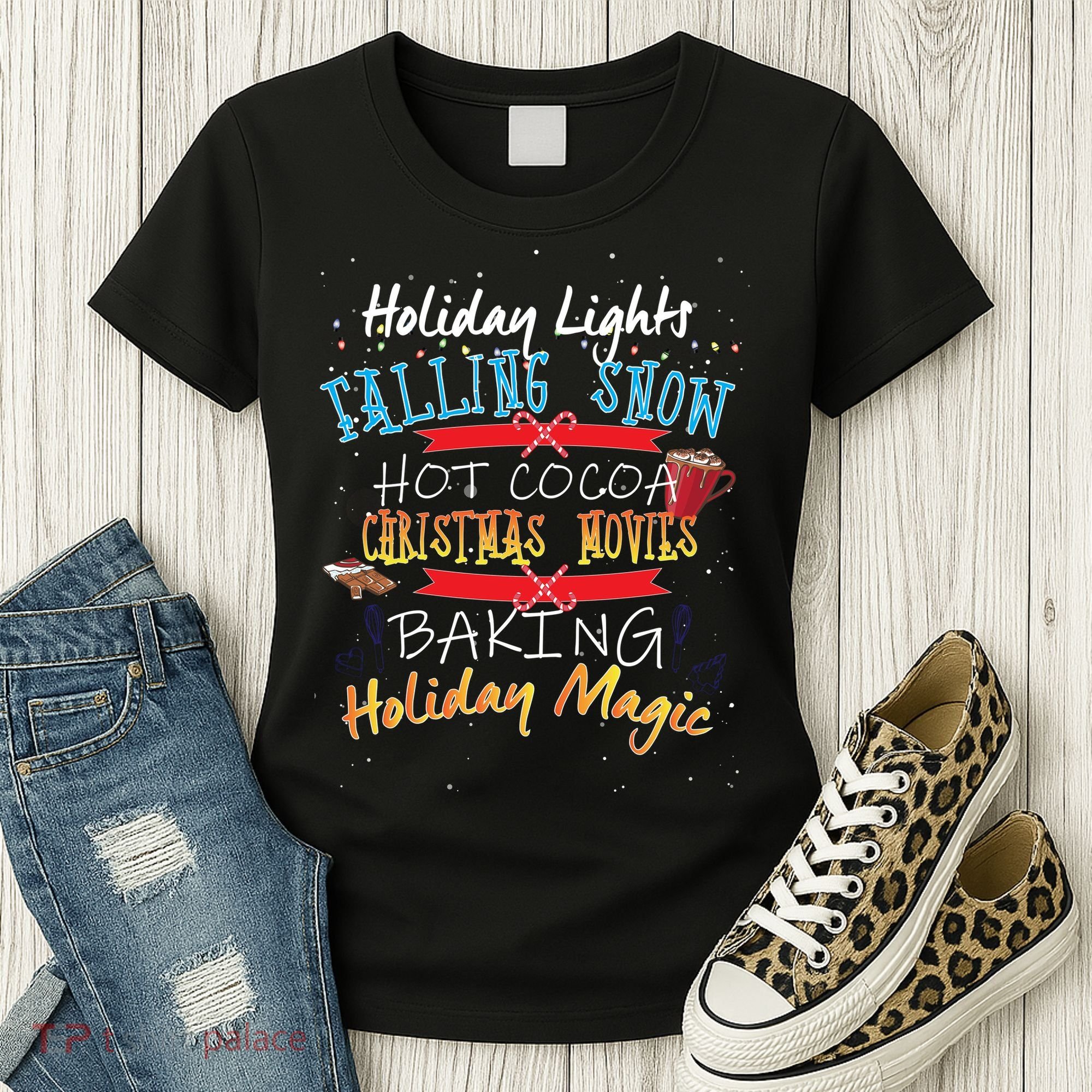 Holiday Magic Christmas Movies Women's T-Shirt