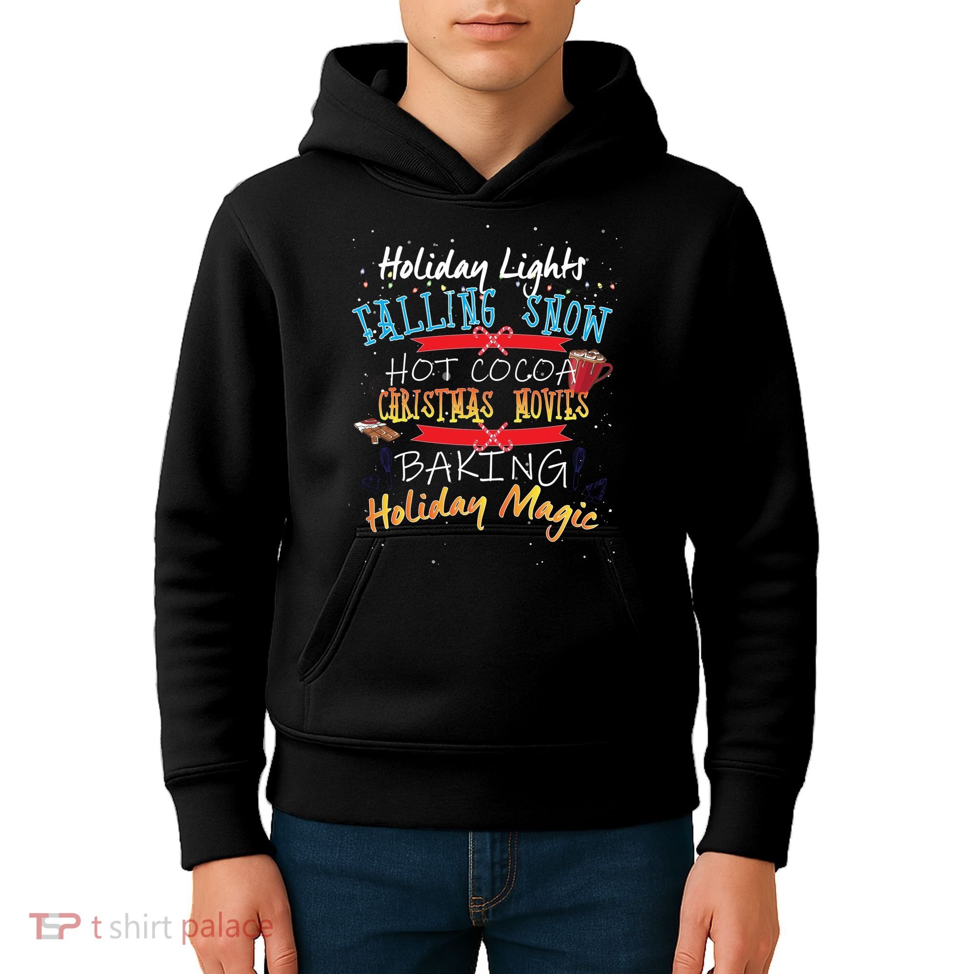 Holiday Magic Christmas Movies Kids Hoodie