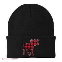 Holiday Plaid Moose Beanie thumb 0