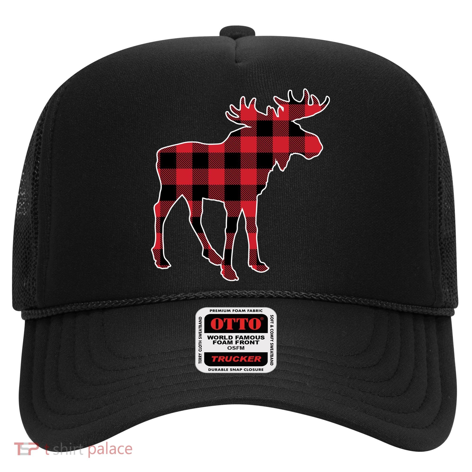 Holiday Plaid Moose Hat