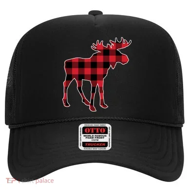 Holiday Plaid Moose Hat