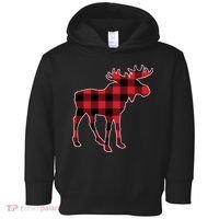 Holiday Plaid Moose Toddler Hoodie thumb 0