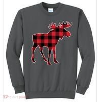 Holiday Plaid Moose Sweatshirt thumb 0