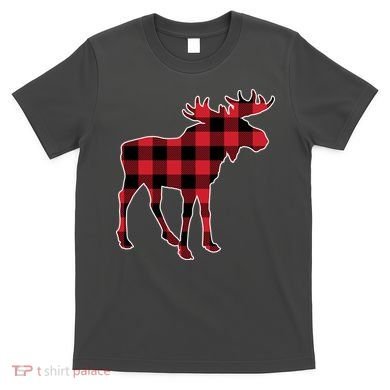 Holiday Plaid Moose T-Shirt