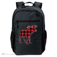 Holiday Plaid Moose Backpack thumb 0