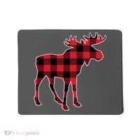 Holiday Plaid Moose Mousepad thumb 0