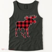 Holiday Plaid Moose Tank Top thumb 2