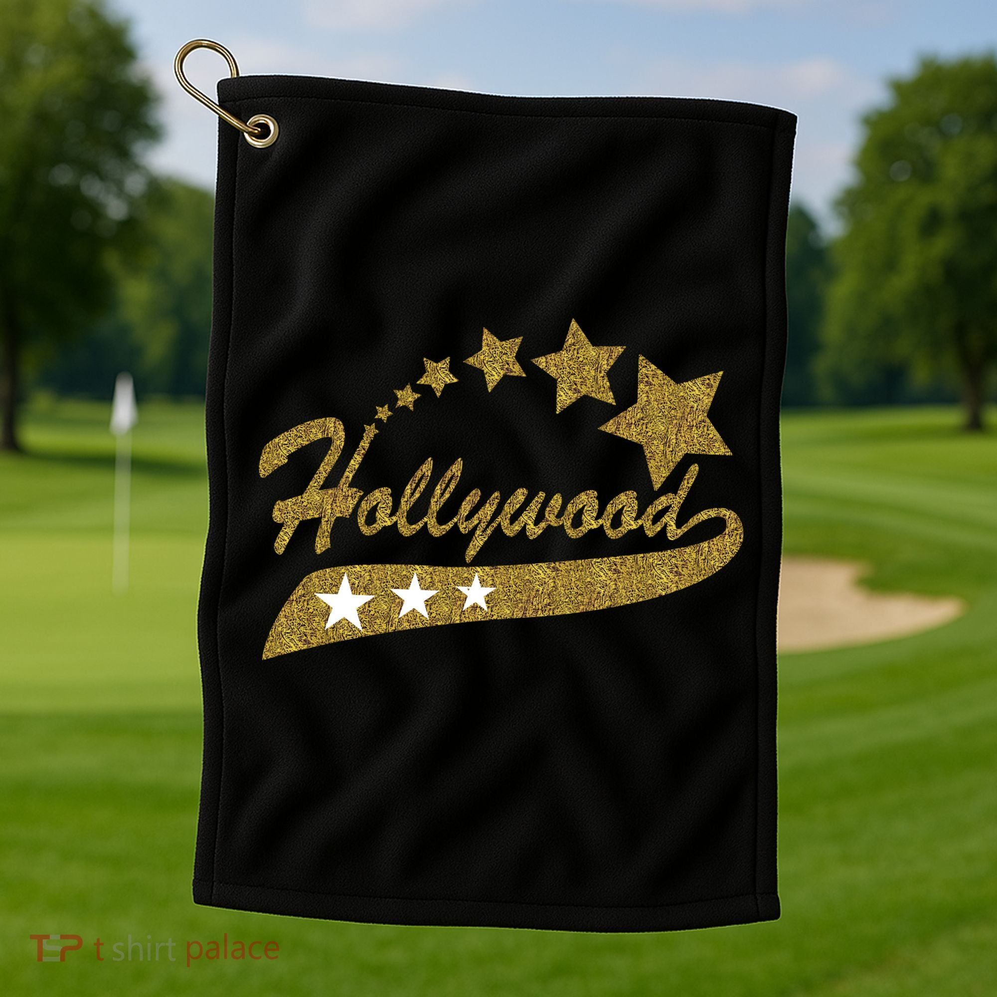 Hollywood Walk Of Fame California Golf Towel