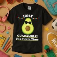 Holy Guacamole Its Fiesta Time Kids T-Shirt thumb 3