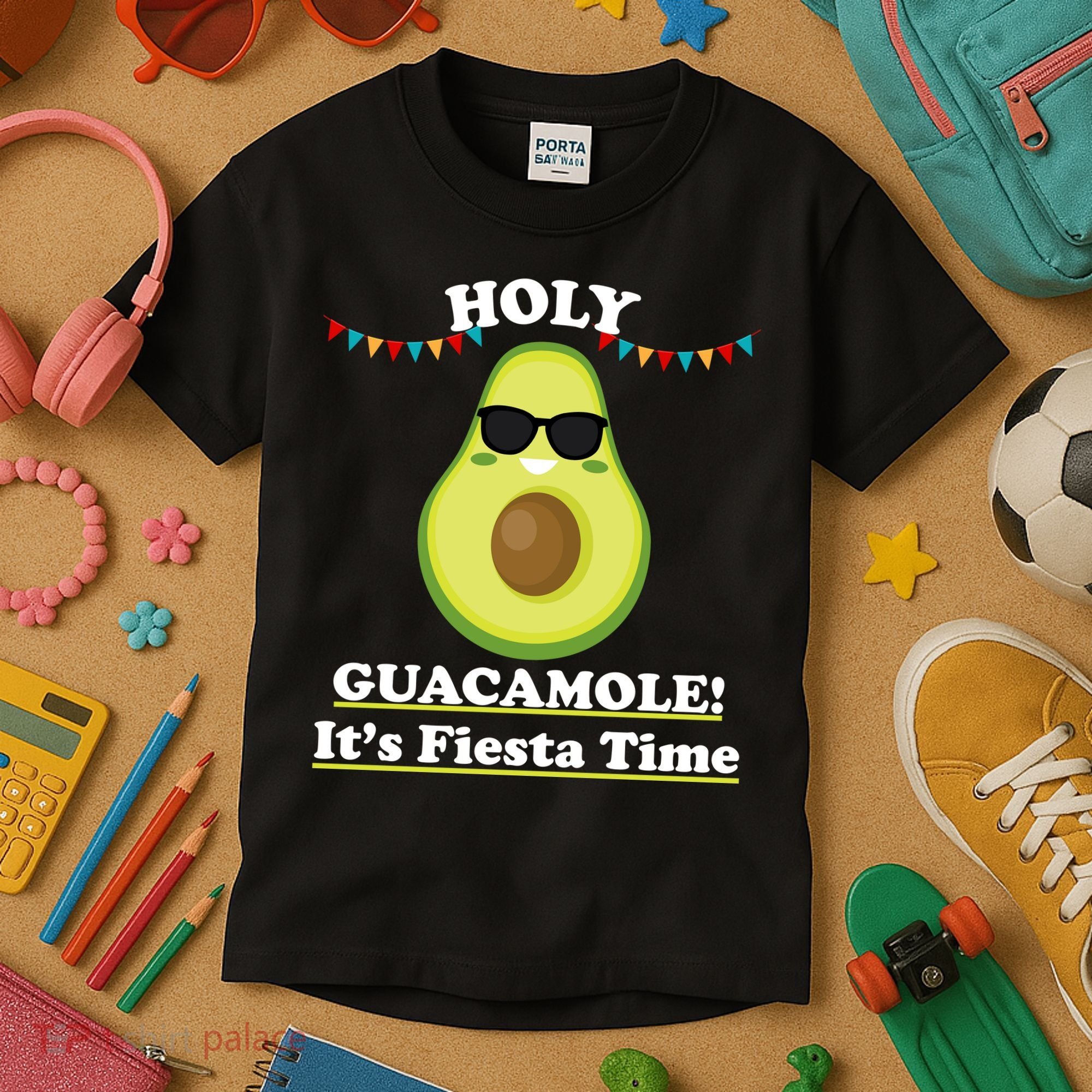 Holy Guacamole Its Fiesta Time Kids T-Shirt