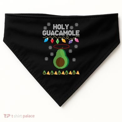 Holy Guacamole Ugly Christmas USA-Made Doggie Bandana