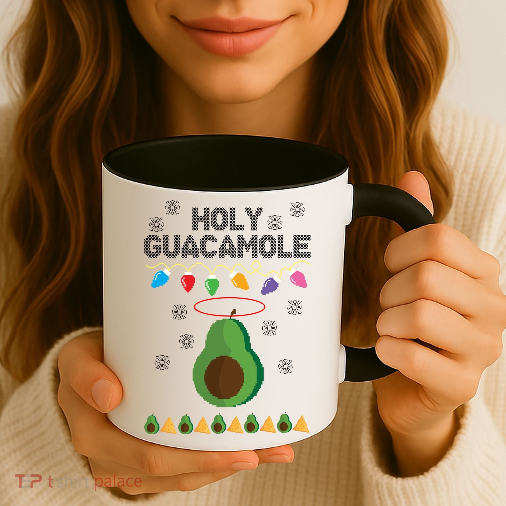Holy Guacamole Ugly Christmas Coffee Mug