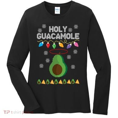 Holy Guacamole Ugly Christmas Women's Long Sleeve Shirt