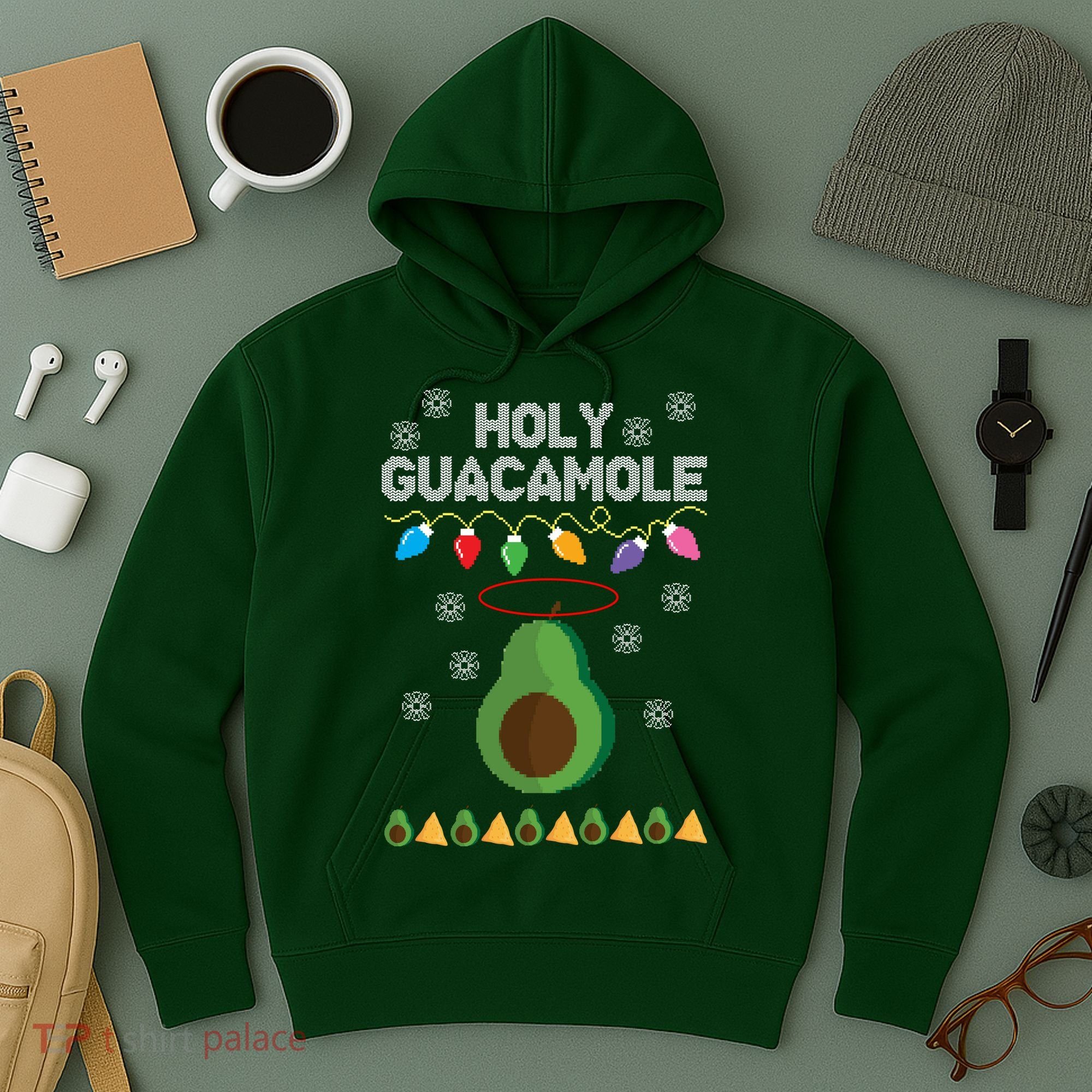 Holy Guacamole Ugly Christmas Hoodie