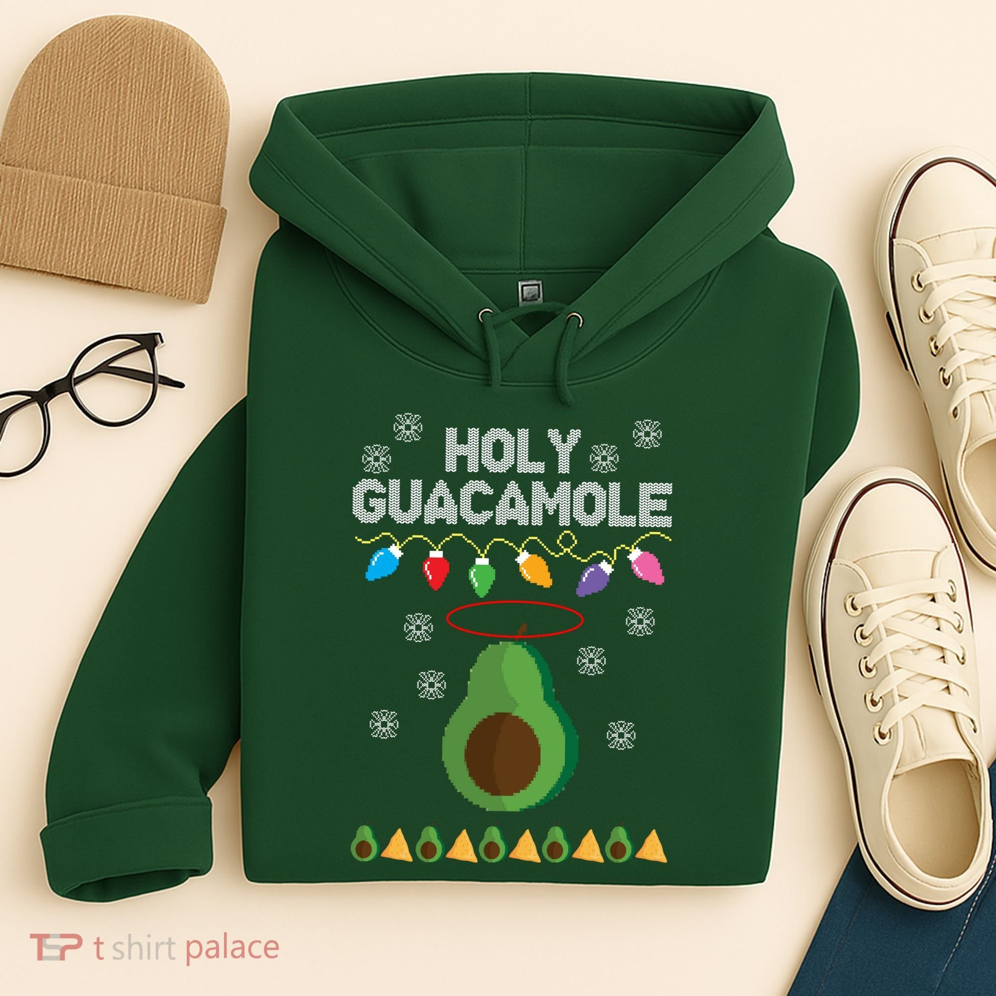 Holy Guacamole Ugly Christmas Hoodie