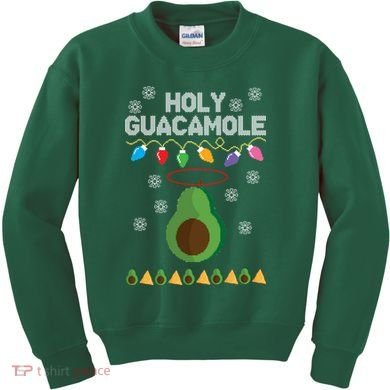 Holy Guacamole Ugly Christmas Kids Sweatshirt