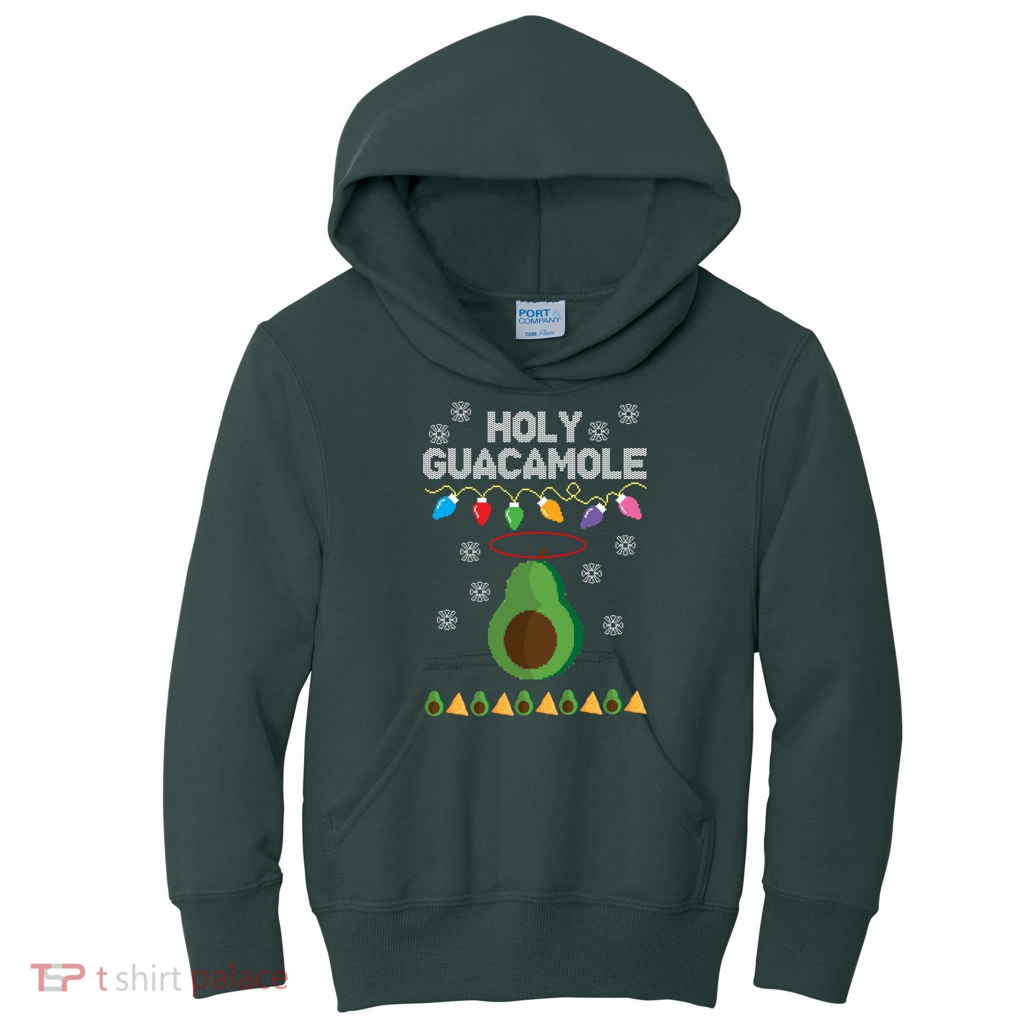 Holy Guacamole Ugly Christmas Kids Hoodie