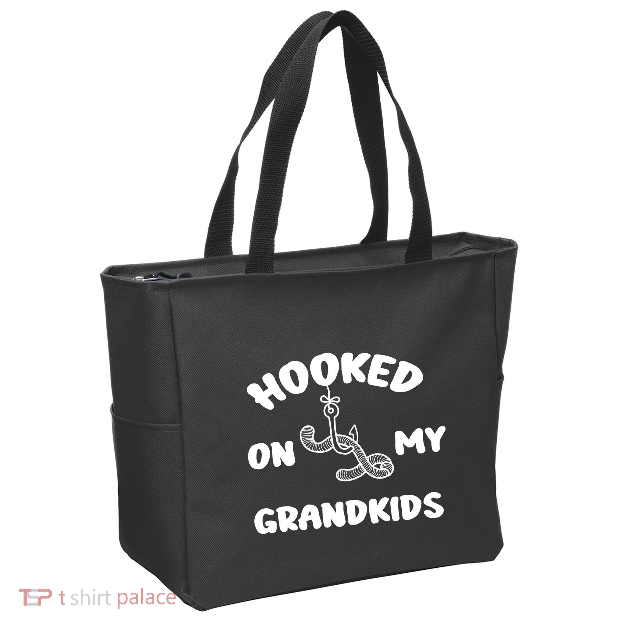 Hooked On My Grandkids Tote Bag