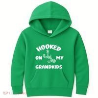 Hooked On My Grandkids Kids Hoodie thumb 0