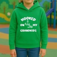 Hooked On My Grandkids Kids Hoodie thumb 3