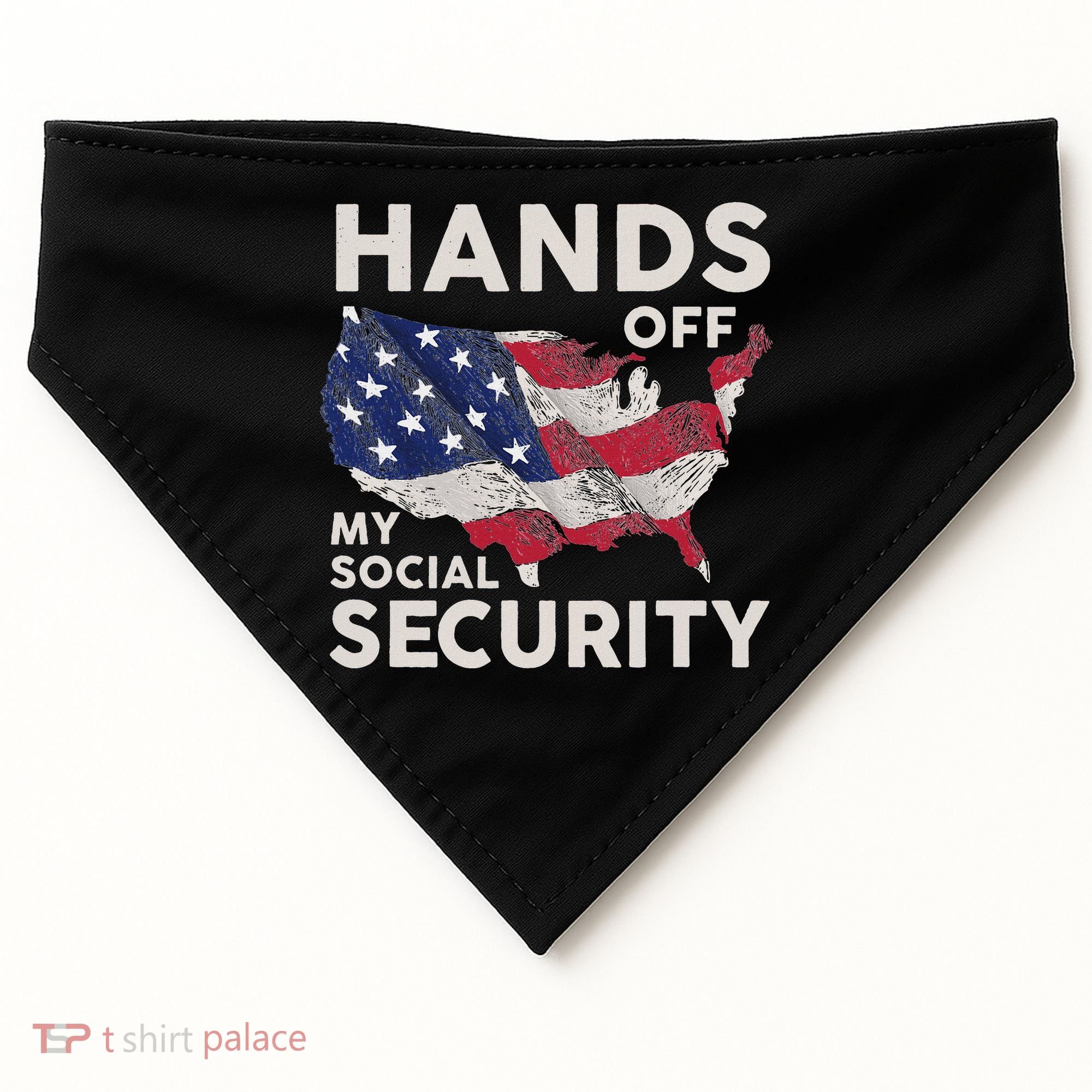 Hands Off My Social Security USA-Made Doggie Bandana