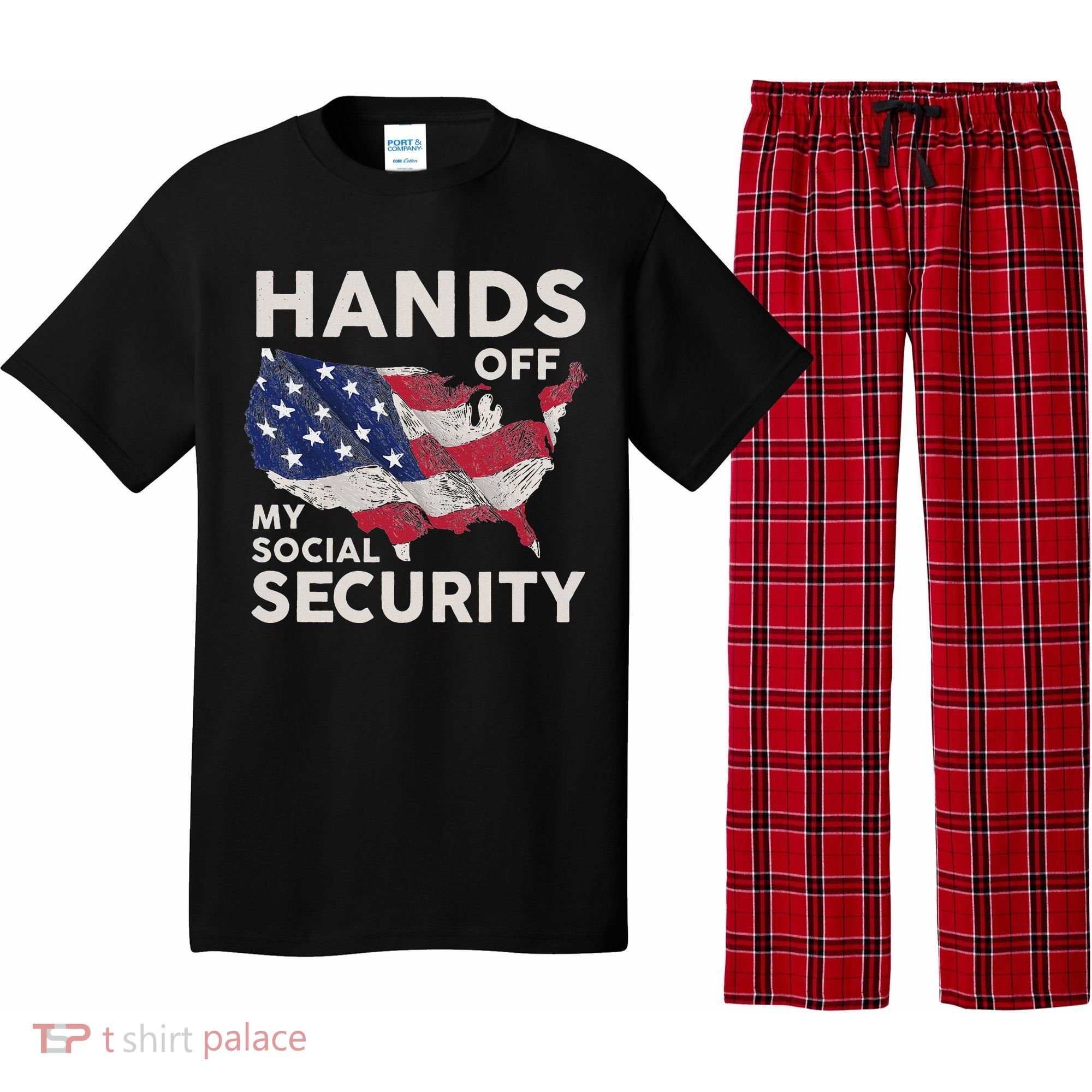 Hands Off My Social Security Pajama Set