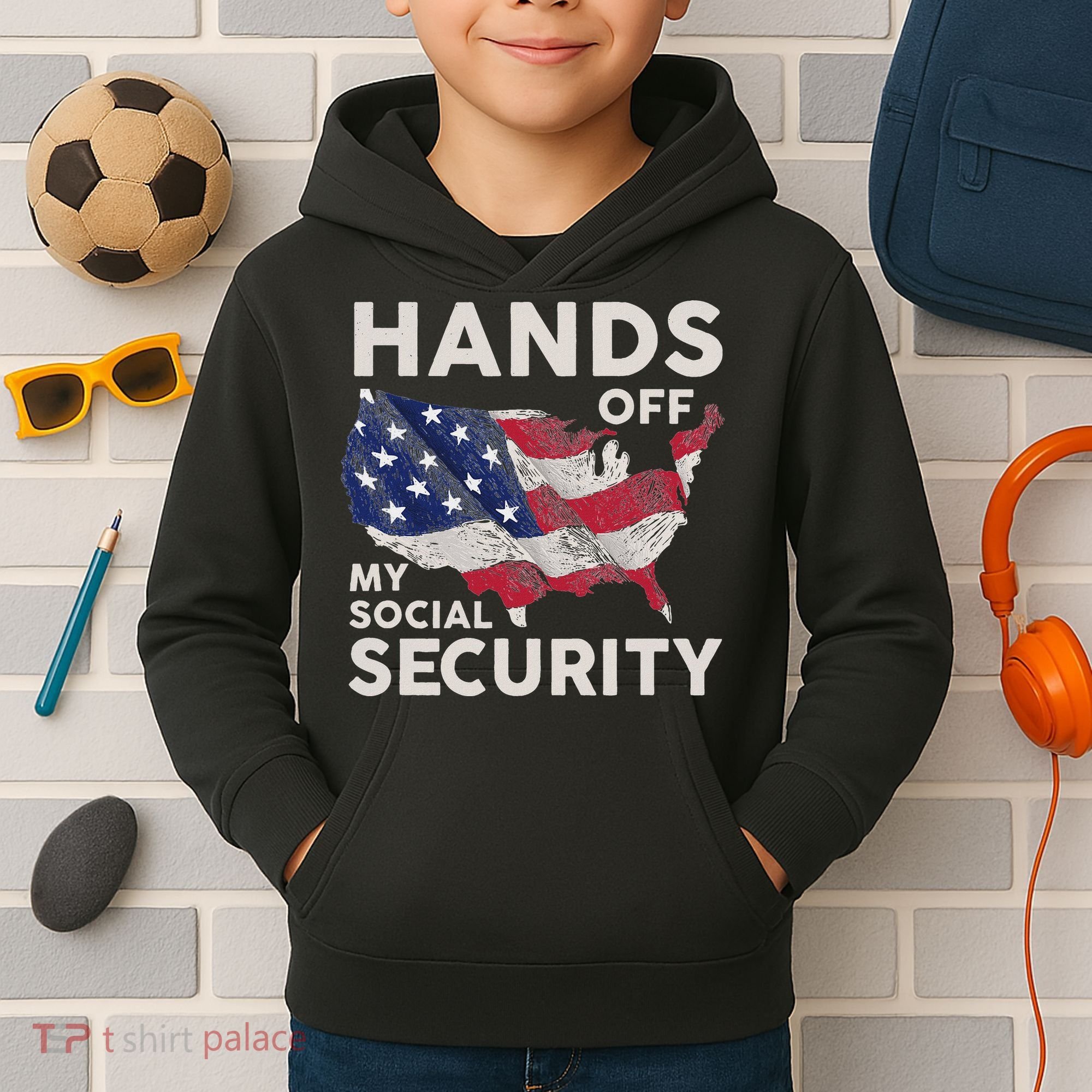Hands Off My Social Security Kids Hoodie