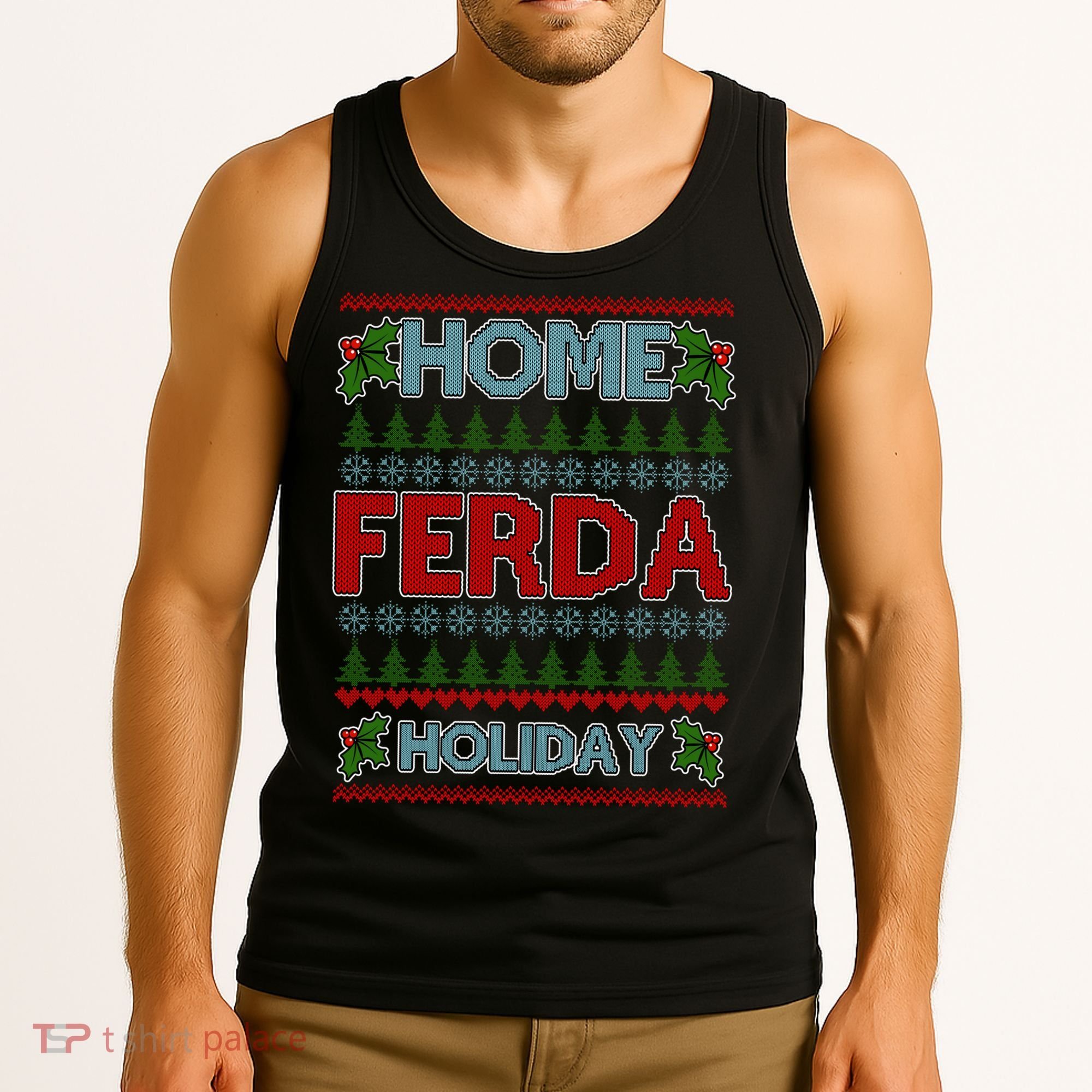 Home Freda Holiday Ugly Christmas Sweater Tank Top