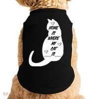 Home Is Where My Cat Is Funny Doggie Tank thumb 0