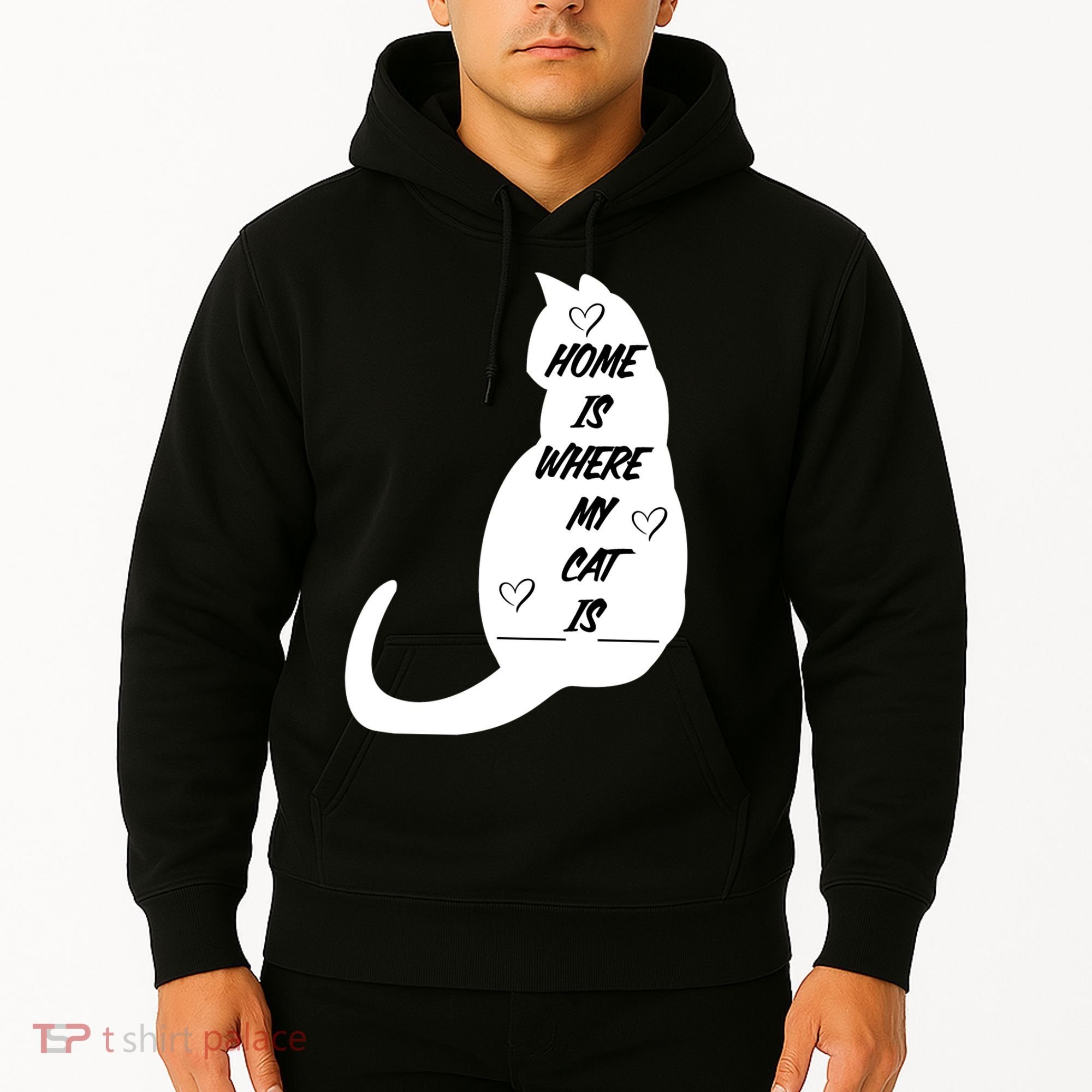 Home Is Where My Cat Is Funny Hoodie