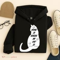 Home Is Where My Cat Is Funny Hoodie thumb 4