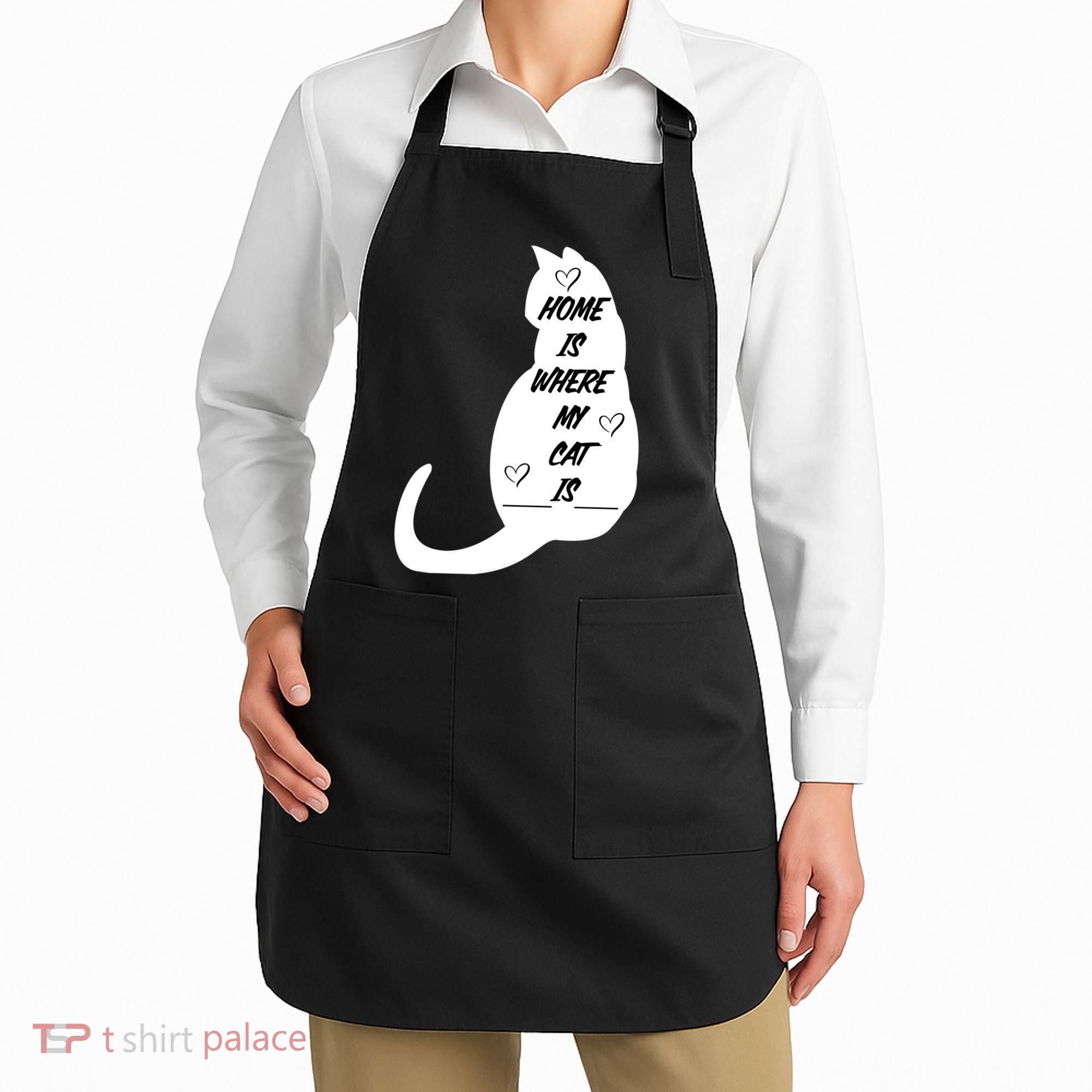 Home Is Where My Cat Is Funny Apron