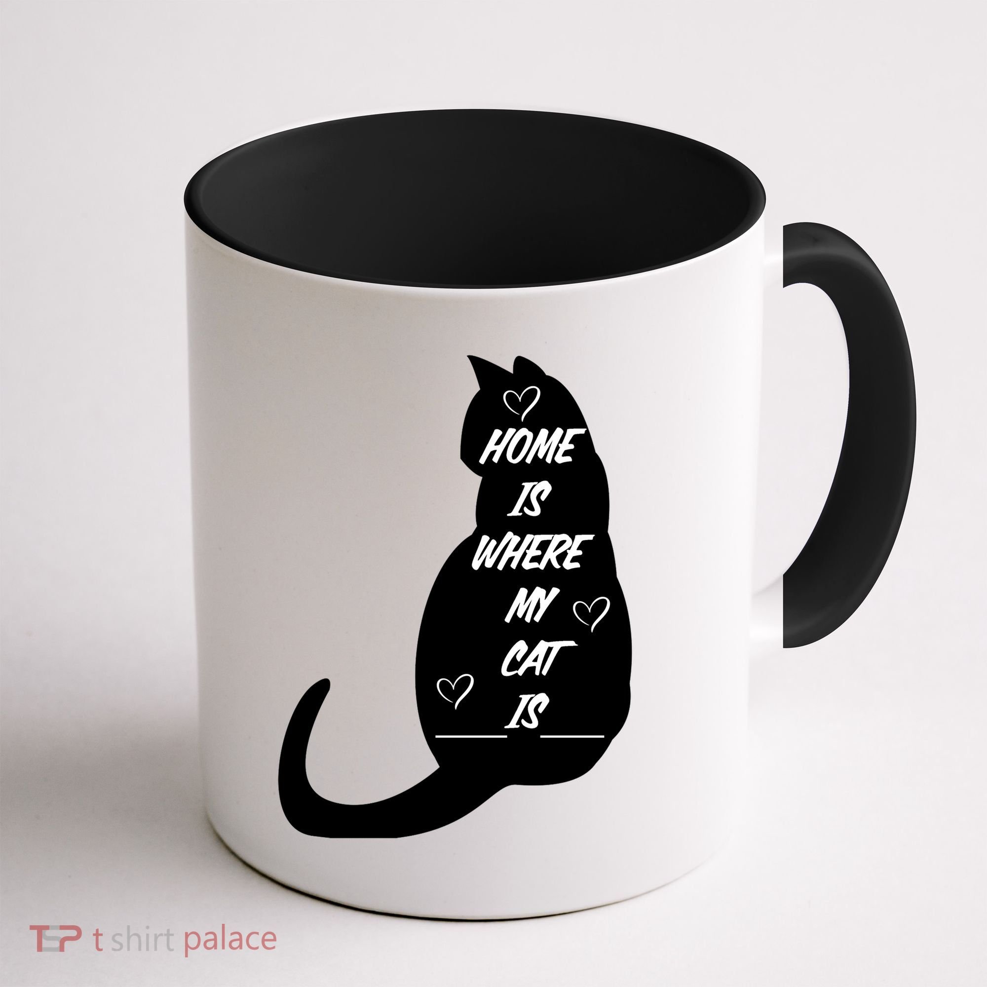 Home Is Where My Cat Is Funny Coffee Mug